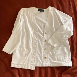 Vintage Cotton Chore Jacket White